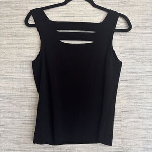 Carlisle Cut Out Tank Top Black Sexy Peek A Boo Top Small